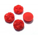 CRS98-H - Cabochon rasina druzy rosu 14mm