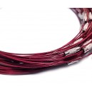 CSC36 - Colier sarma siliconata rosu magenta 44cm