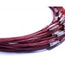CSC37 - Colier sarma siliconata roz zmeuriu 44cm