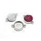 CO406 - Conector baza cabochon argintiu antic 21*15mm/12mm