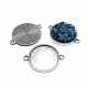 CO411 - Conector baza cabochon argintiu antic 29.5*23mm/20mm