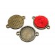 CO417 - Conector baza cabochon bronz antic 25*18mm/16mm