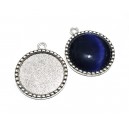 BC158 - Baza cabochon argintiu antic 35*30mm/25mm