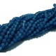 MSF795 - (10 buc.) Margele sticla frosted albastru marin sfere 4mm