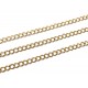 DISPONIBIL 1 BUCATA 4.65 METRI - LO14 - (1 metru) - Lant otel inoxidabil auriu 4*3*0.5mm - zale rasucite sudate