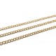 LO14 - (1 metru) - Lant otel inoxidabil auriu 4*3*0.5mm - zale rasucite sudate