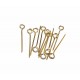 OTE136 - (20 buc.) Ace cu bucla otel inoxidabil auriu 1.8cm 