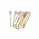 OTE137 - (20 buc.) Ace cu bucla otel inoxidabil auriu 2cm 