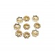 DISPONIBIL 1 SET CU 22 BUCATI - OTE146 - Capacele otel inoxidabil auriu floare perforata 6mm