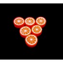 DISPONIBIL 8 BUCATI - MLPF-06 - Margele rasina portocale 9-10mm