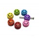 ACR45 - (7 buc.) Margele acril rotunde smiley face set 7 culori 7mm
