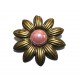 BIJ181B - Brosa floare bronz antic 36mm