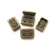 DI22 - (16 buc.) Distantier multisir 3 gauri bronz antic 17*12mm     