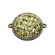 CCR02 - Conector bronz antic cu cabochon rasina 34*27.5mm/25mm