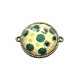 CCR04 - Conector bronz antic cu cabochon rasina 34*27.5mm/25mm