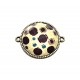 CCR05 - Conector bronz antic cu cabochon rasina 34*27.5mm/25mm