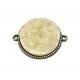 CCR10 - Conector bronz antic cu cabochon druzy vanilla 34*27.5mm/25mm