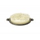 CCR09 - Conector bronz antic cu cabochon druzy bleumarin si auriu 34*27.5mm/25mm
