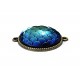 CCR10 - Conector bronz antic cu cabochon druzy vanilla 34*27.5mm/25mm