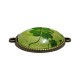 DISPONIBIL 1 BUCATA - CCSP01 - Conector bronz antic cu cabochon sticla cu print trifoi 34*27.5mm/25mm