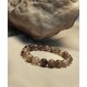 UNICAT - Bratara elastica cu agate capuccino