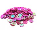 PAH-7MM-25 - (1.10 grame) Paiete hexagonale roz zmeura efect AB 7mm