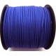 (1 metru) Snur faux suede albastru cobalt glitter 3mm