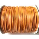 SPOL2mm-21 - (1 metru) Snur poliester cerat portocaliu 2mm