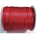 SPOL1.9mm-25 - (1 metru) Snur poliester cerat rosu cerise 2mm
