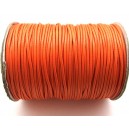 (1 metru) Snur bumbac cerat portocaliu 1.5mm