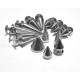 DISPONIBIL 1 SET - NIT - Mixt nituri argintiu inchis diverse marimi