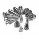 DISPONIBIL 1 SET - NIT - Mixt nituri argintiu inchis diverse marimi