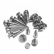 DISPONIBIL 1 SET - NIT - Mixt nituri argintiu inchis diverse marimi