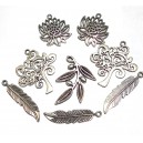 DISPONIBIL 1 SET - MX550 - Mixt pandantive argintiu antic diverse marimi