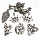 DISPONIBIL 1 SET - MX551 - Mixt pandantive argintiu antic diverse marimi