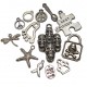 DISPONIBIL 1 SET - MX553 - Mixt pandantive si charmuri argintiu antic diverse marimi