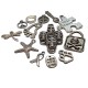 DISPONIBIL 1 SET - MX553 - Mixt pandantive si charmuri argintiu antic diverse marimi