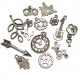 DISPONIBIL 1 SET - MX554 - Mixt pandantive si charmuri argintiu antic diverse marimi