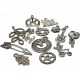 DISPONIBIL 1 SET - MX554 - Mixt pandantive si charmuri argintiu antic diverse marimi