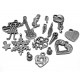 DISPONIBIL 1 SET - MX555 - Mixt pandantive si charmuri argintiu antic diverse marimi