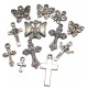 DISPONIBIL 1 SET - MX557 - Mixt pandantive si charmuri argintiu antic diverse marimi