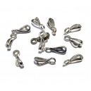 DISPONIBIL 1 SET CU 12 BUCATI - AG55 - Agatatoare pandantiv argintiu antic 12*5mm