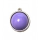 PX07E - Pandantiv argintiu antic cu cabochon mov 24mmm