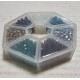 MFR4MM-BOX2 - (840 buc.) Cristale rondele fatetate 7 culorix120 buc./culoare