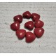 PSE231-04 - (20 buc.) Turcoaz de sinteza inimioara rosie 14*14mm