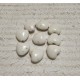 PSE231-05 - (20 buc.) Turcoaz de sinteza inimioara alba 14*14mm