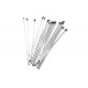 OTE08 - (300 buc.) Ace cu cap otel inoxidabil argintiu inchis 2cm 