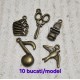 DISPONIBIL 1 SET - MX583 - Mixt charmuri bronz antic