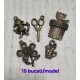 DISPONIBIL 1 SET - MX584 - Mixt charmuri bronz antic
