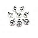(2 buc.) Charm semnul pacii 11.5*9mm